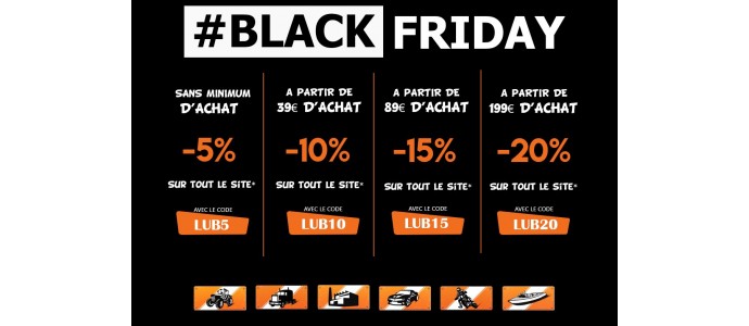 Jusqu'à -20% de réduction sur tout le site pour le Black Friday !